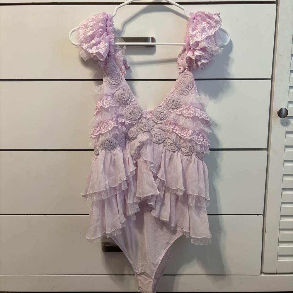 Free People All Dolled Up Bodysuit NWOT - Picture 3 of 8